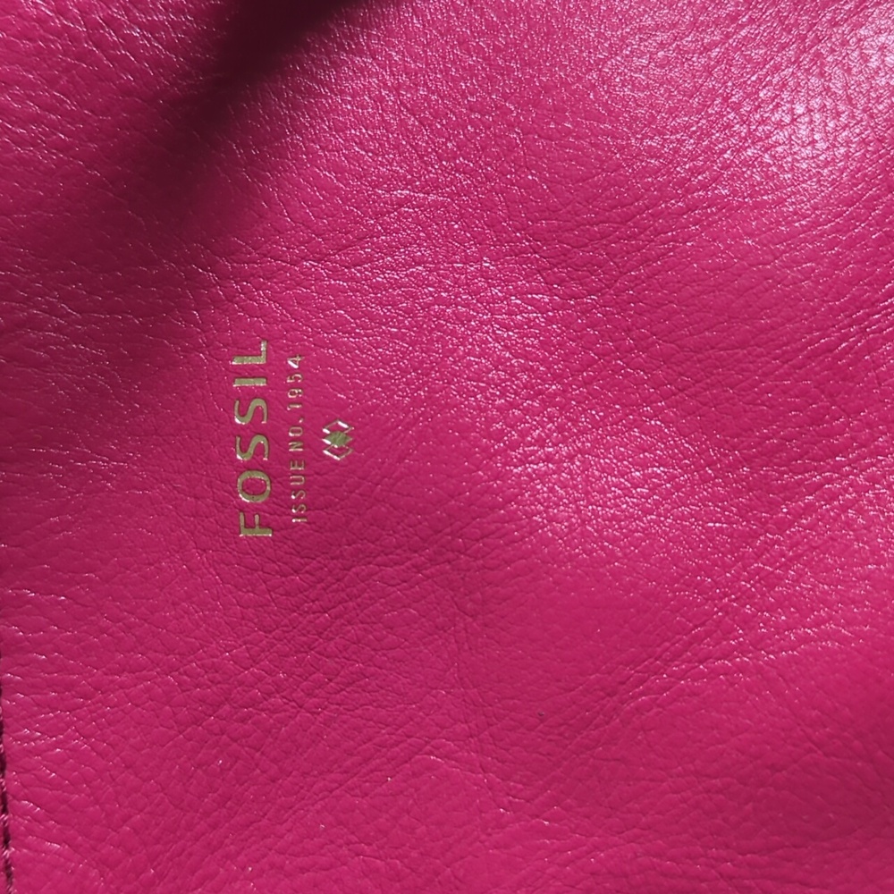 Fossil Rare Raspberry Pink Leather Sydney Satchel Bag - Picture 2 of 10